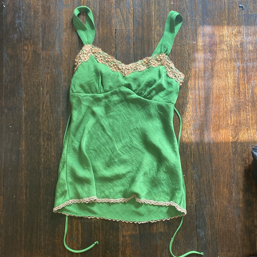 Soulmates Green and Gold Y2K style shirt